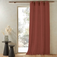 Штора Из льна с люверсами Private 140 x 260 см каштановый AM.PM  фото, kupilegko.ru